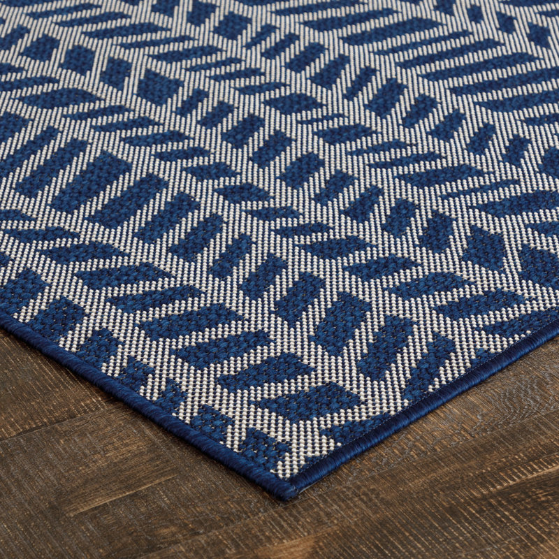 Wrought Studio Deramus Navy Blue Indoor/Outdoor Rug & Reviews Wayfair